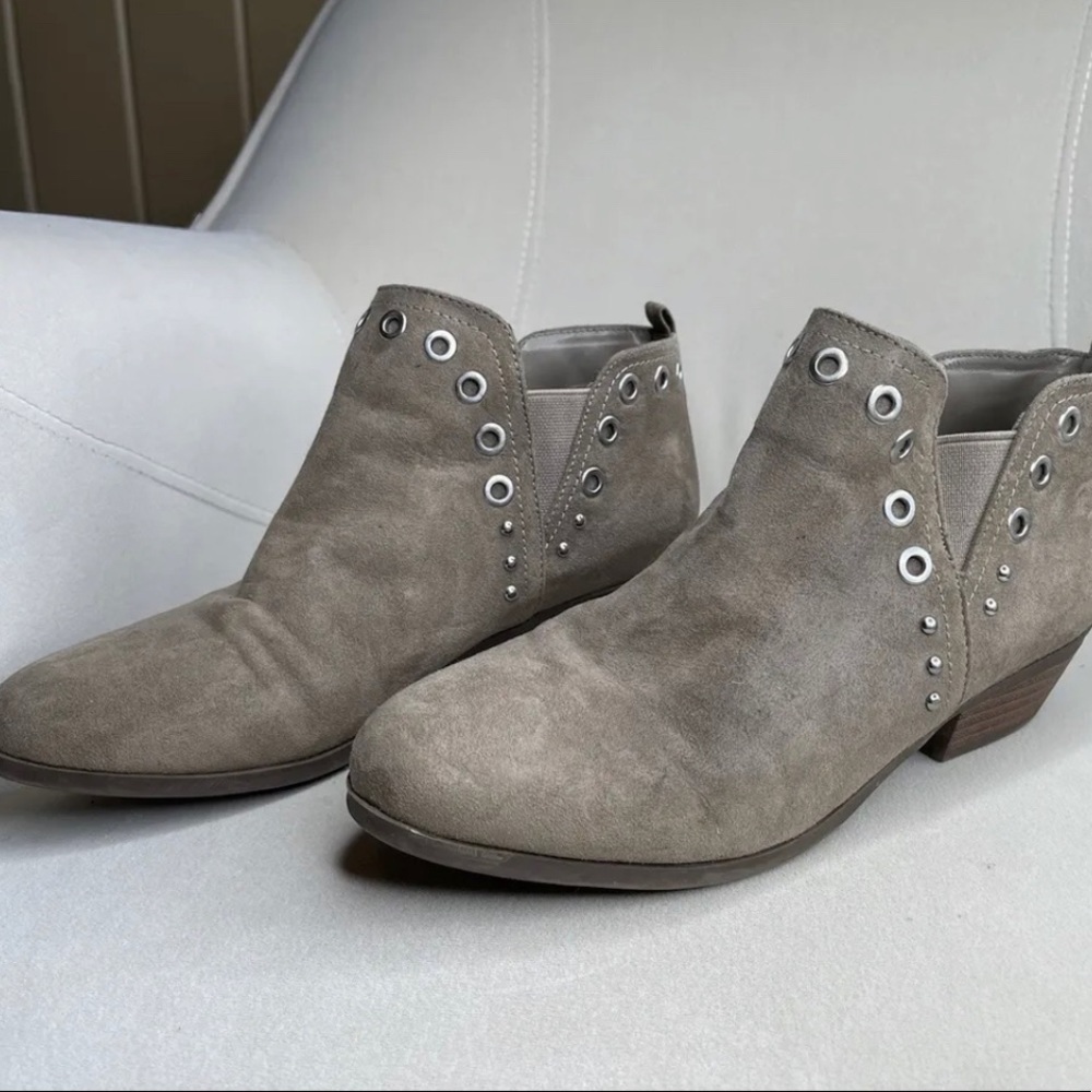 Circus By Sam Edelman Booties Youth 4 Studded Boots Brown Taupe Nubuck